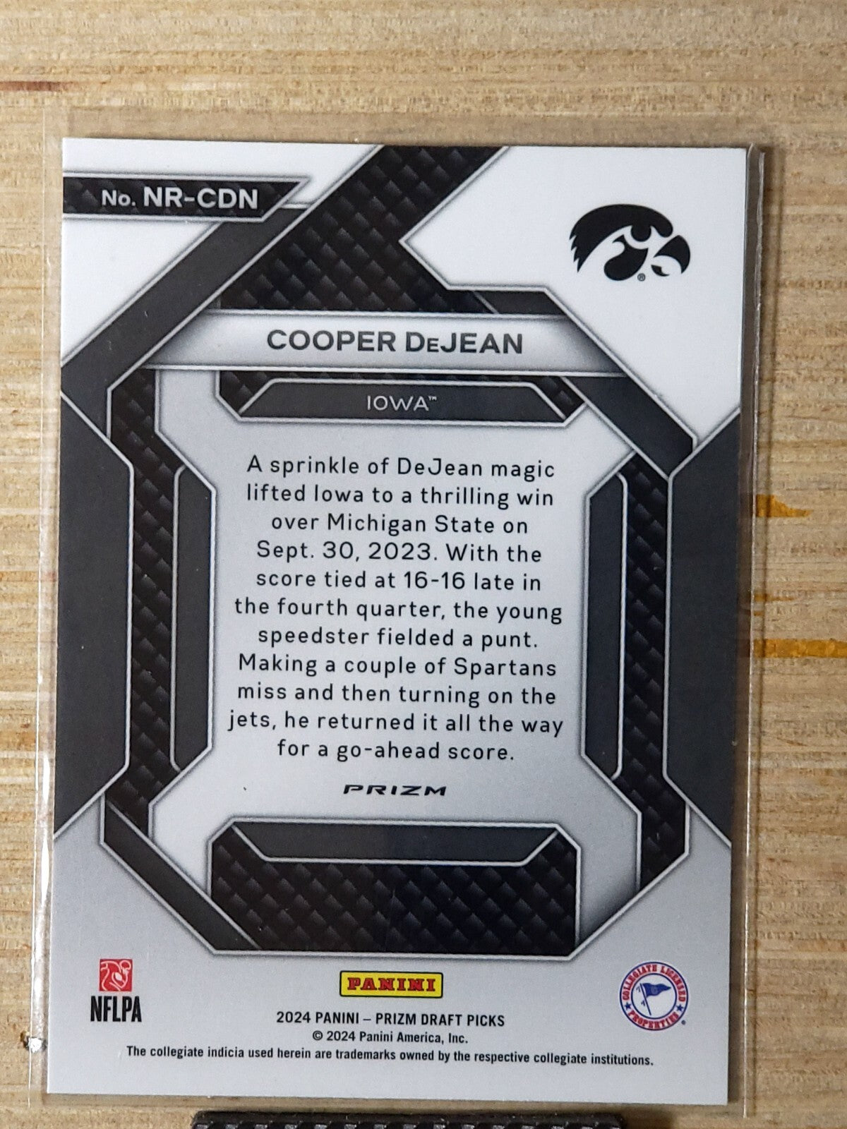 2024 Panini Prizm Draft Picks - Green Prizm #113 Cooper DeJean