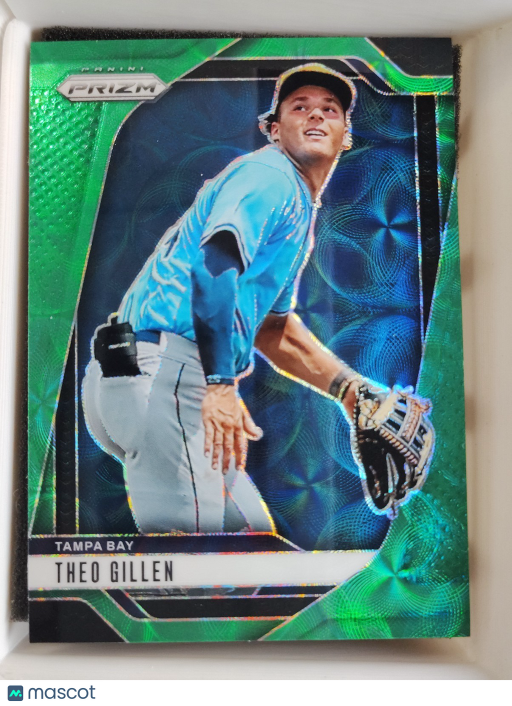 2025 Panini Prizm #252 Theo Gillen 66/75 Green Scope