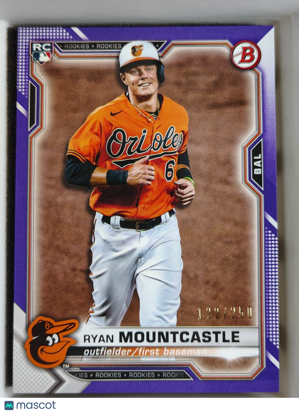 2021 Bowman #41 Ryan Mountcastle 122/250 Purple