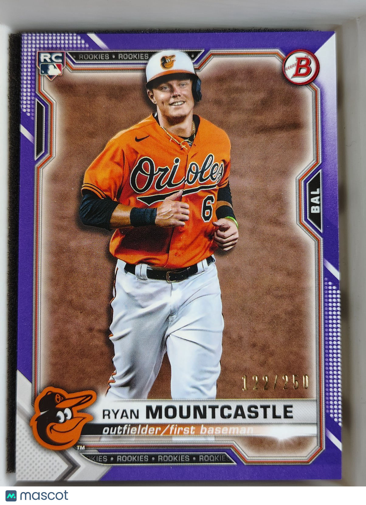 2021 Bowman #41 Ryan Mountcastle 122/250 Purple