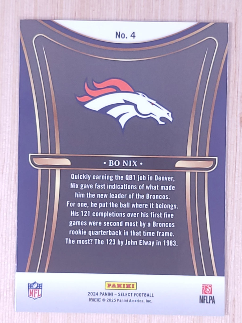 2024 Panini Select Phenomenon #4 Bo Nix