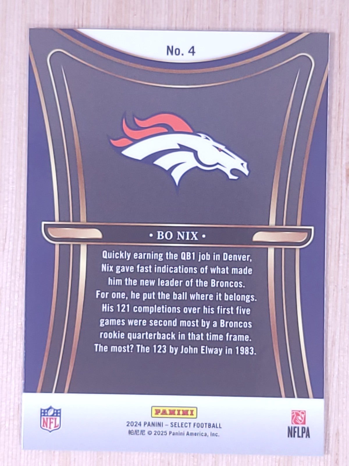 2024 Panini Select Phenomenon #4 Bo Nix