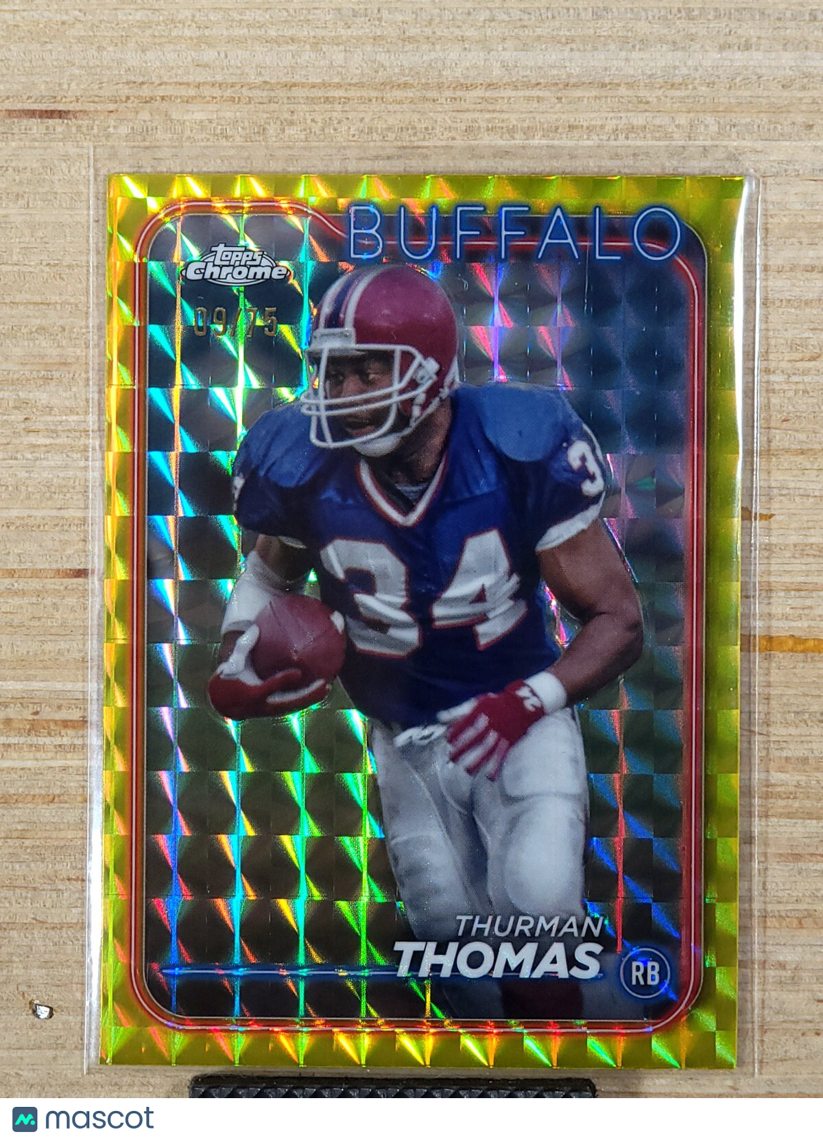 2024 Topps Chrome 9 Thurman Thomas Geometric yellow 09/75
