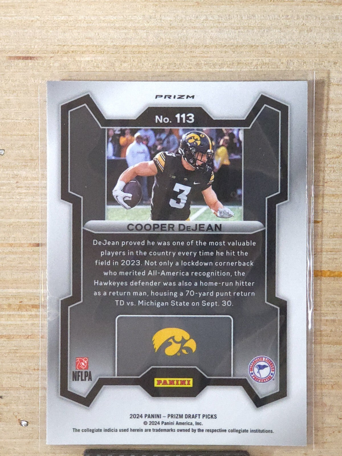 2024 Panini Prizm Draft Picks - Red Ice Prizm #113 Cooper DeJean