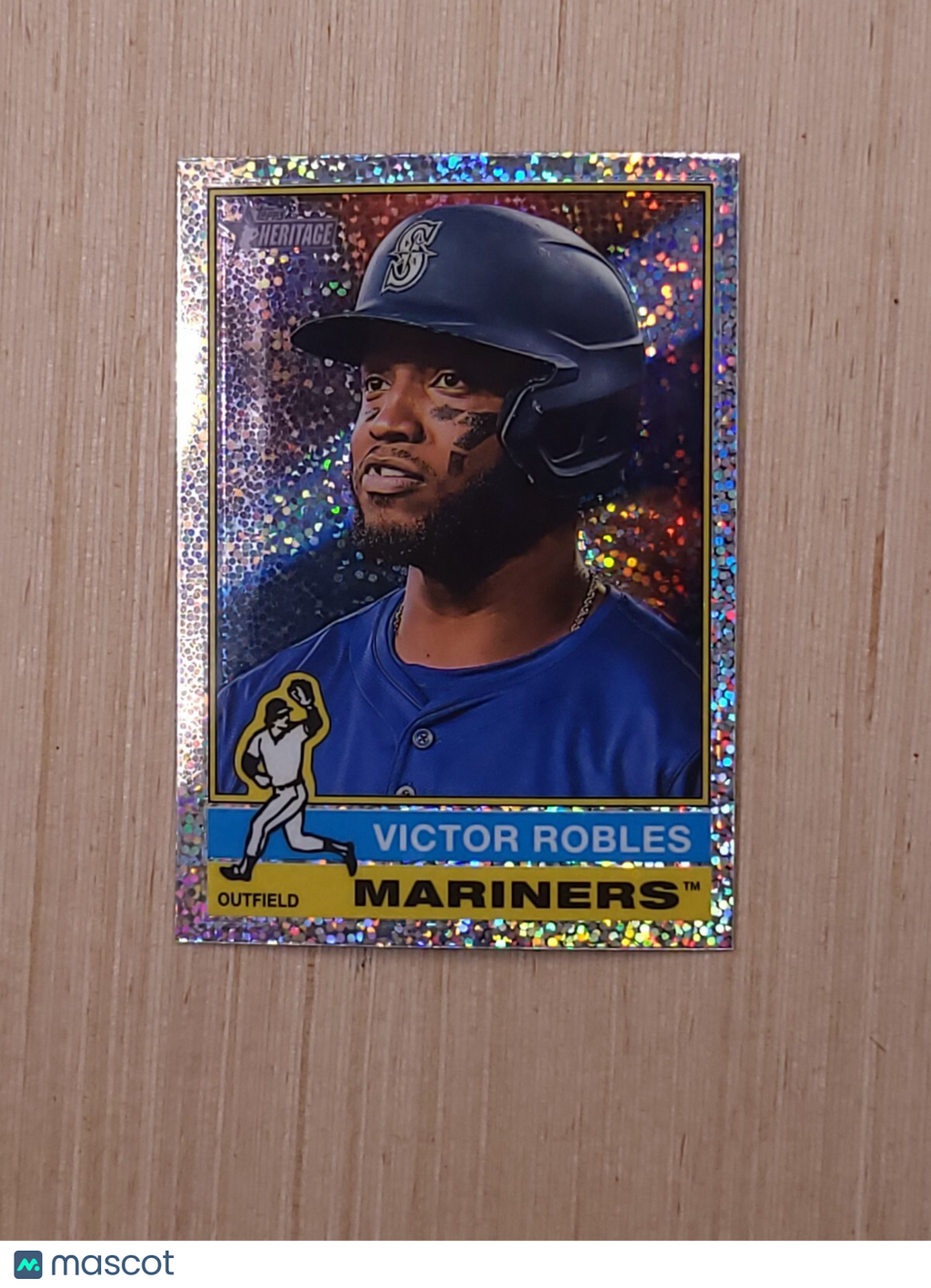 2025 Topps Heritage - Victor Robles #268 ChromeSilver Sparkle Refractor
