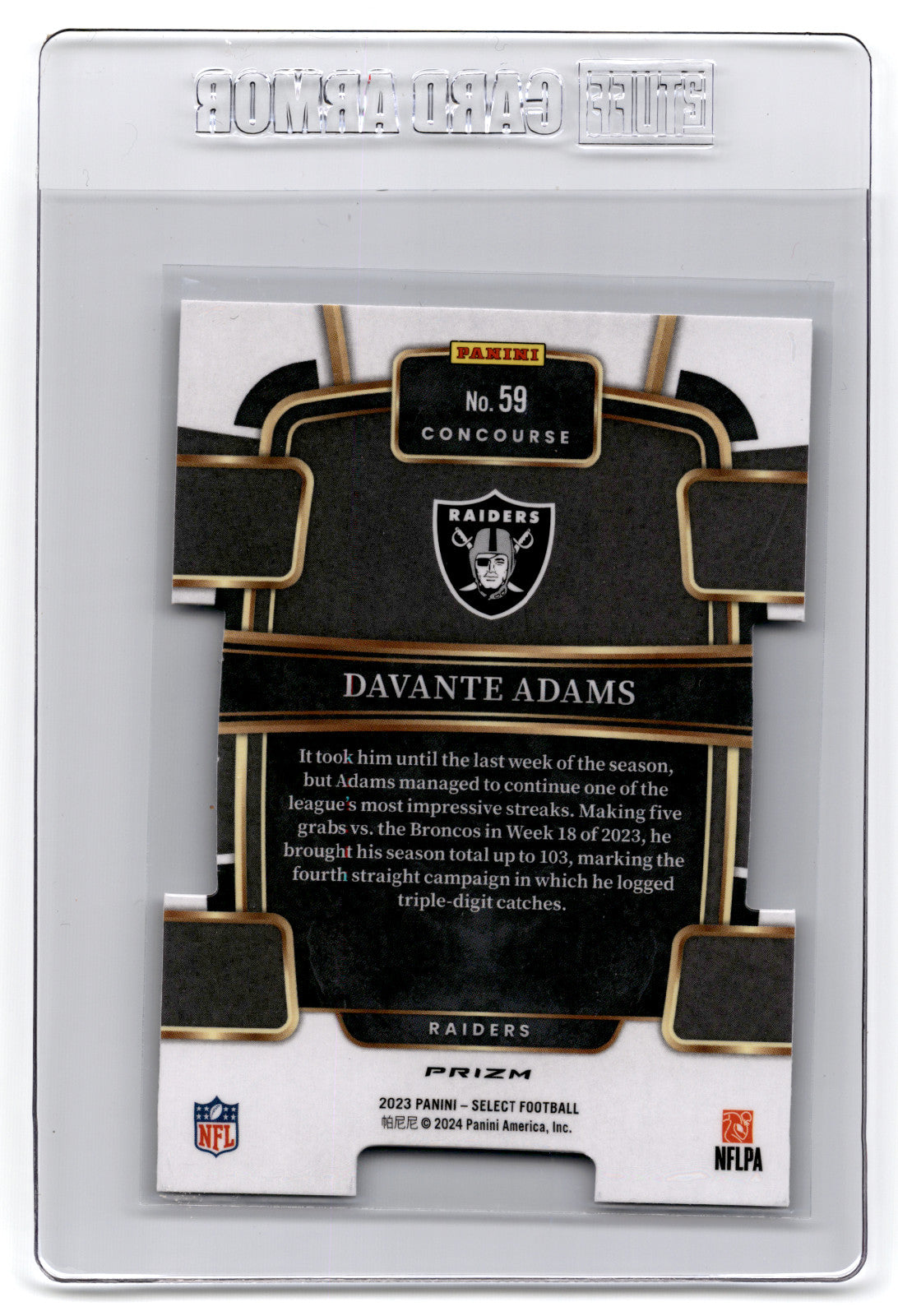 2023 Panini Select - Concourse Die-cut #59 Davante Adams Silver