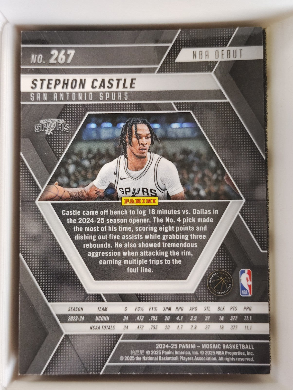 2024-25 Panini Mosaic - NBA Debut Stephon Castle #267