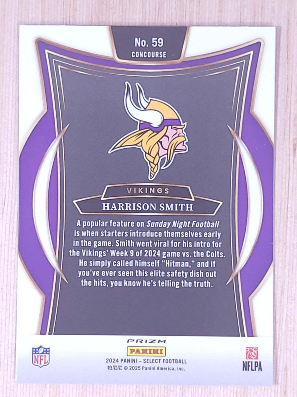 2024 Panini Select #59 Harrison Smith Concourse Prizm