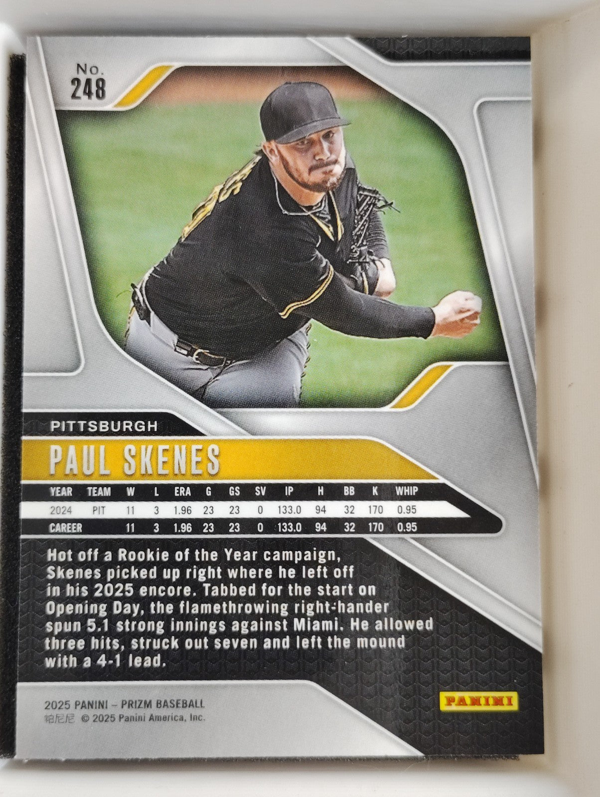 2025 Panini Prizm #248 Paul Skenes