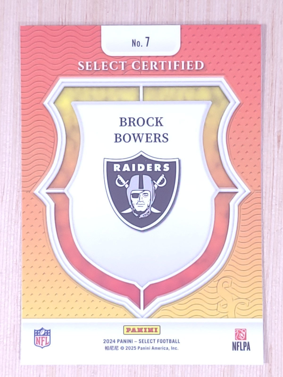 2024 Panini Select #7 Select Certified Brock Bowers