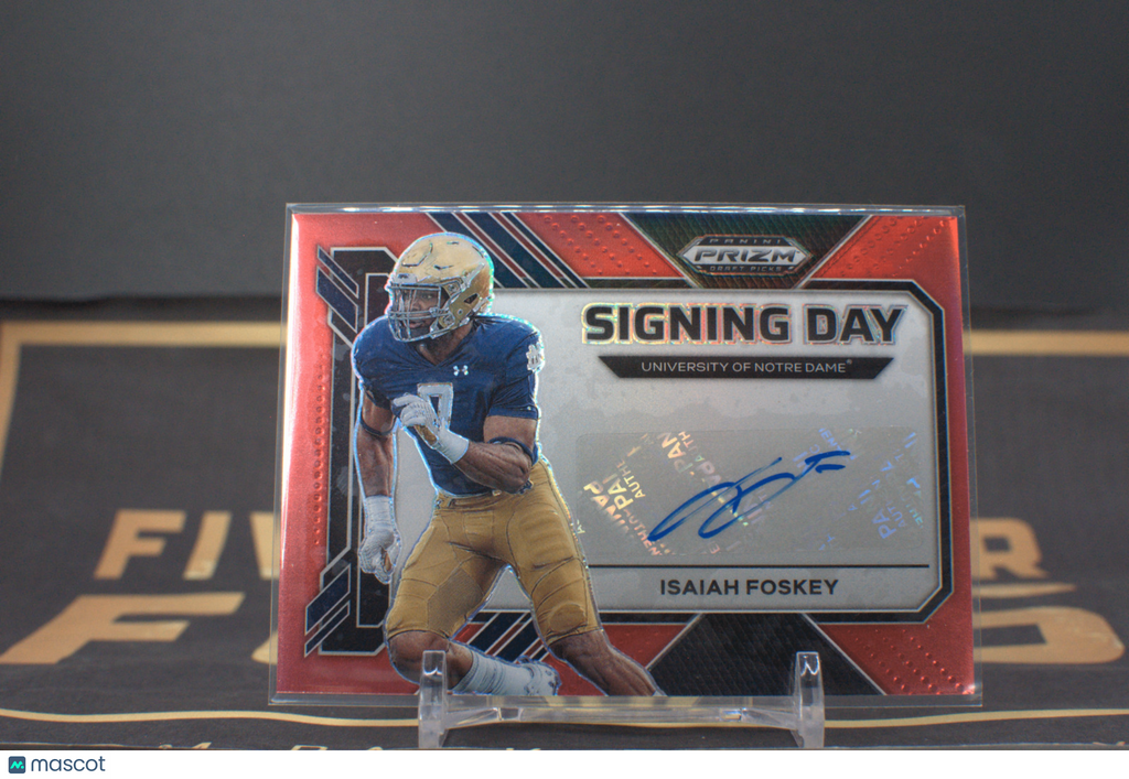 2023 Panini Prizm Draft Picks #SD-IFO Isaiah Foskey Signing Day Red 124/199