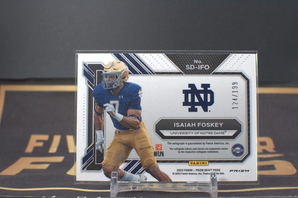 2023 Panini Prizm Draft Picks #SD-IFO Isaiah Foskey Signing Day Red 124/199