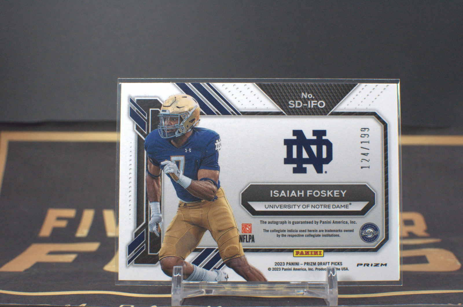 2023 Panini Prizm Draft Picks #SD-IFO Isaiah Foskey Signing Day Red 124/199