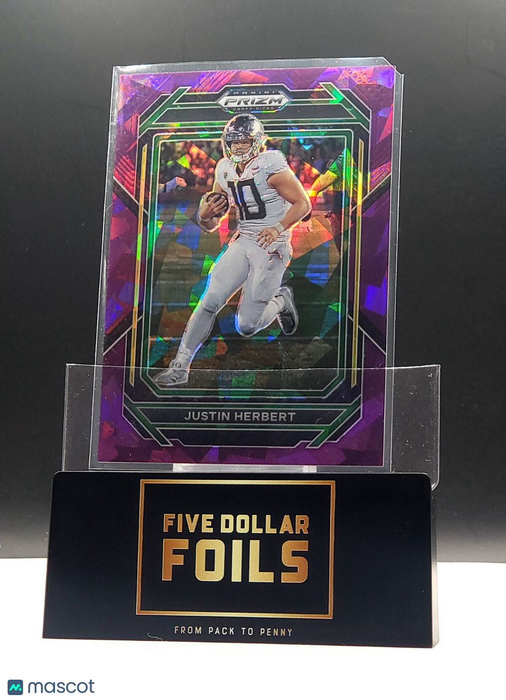 2023 Panini Prizm Draft Picks #60 Justin Herbert Purple Ice 013/149