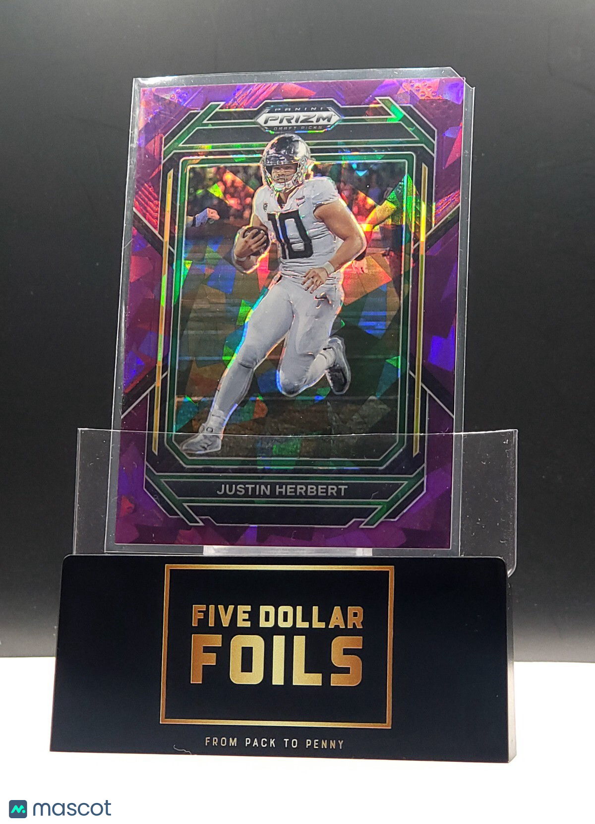 2023 Panini Prizm Draft Picks #60 Justin Herbert Purple Ice 013/149