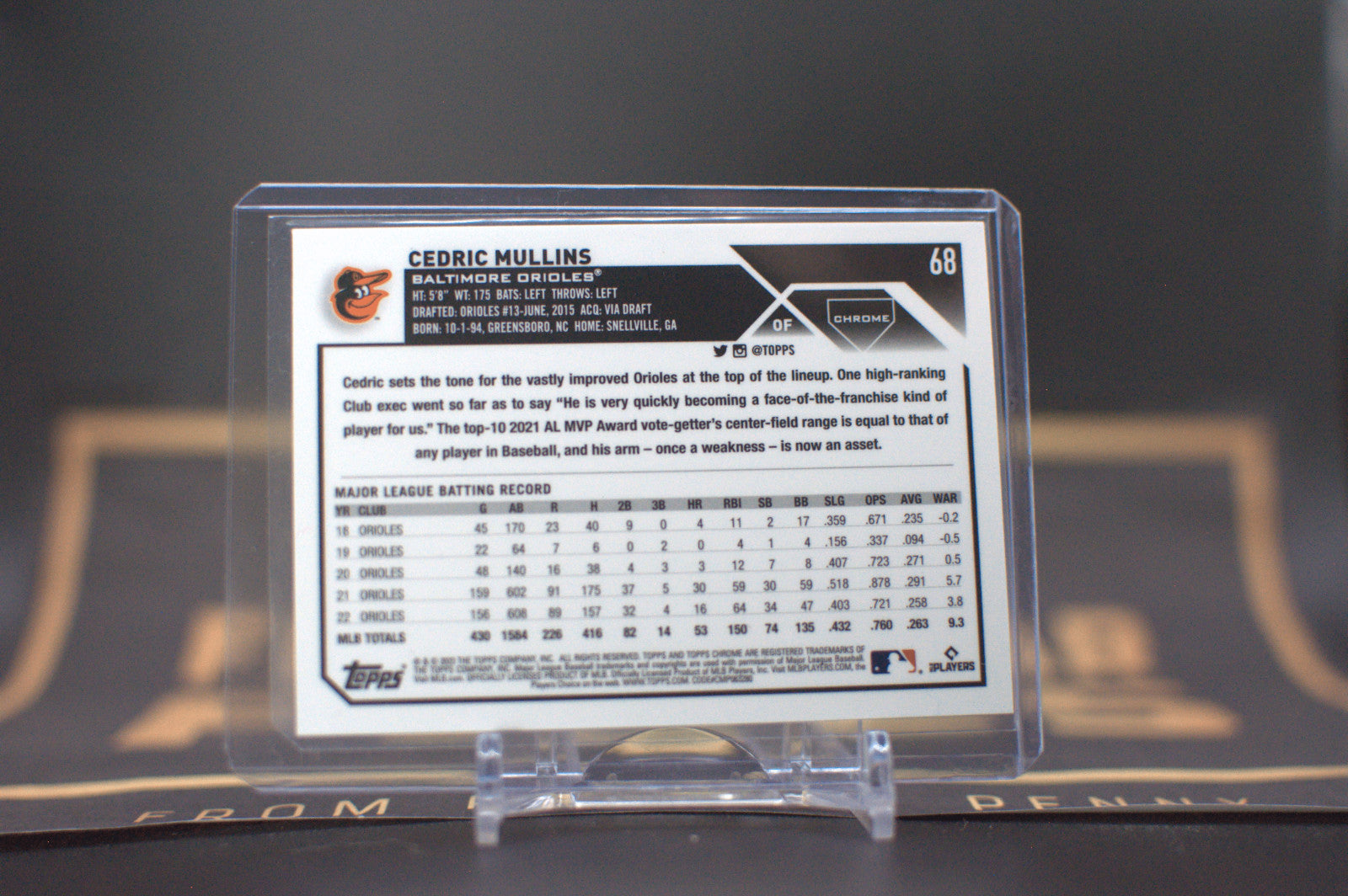 2023 Topps Chrome: Cedric Mullins [Logofractor Yellow] #68