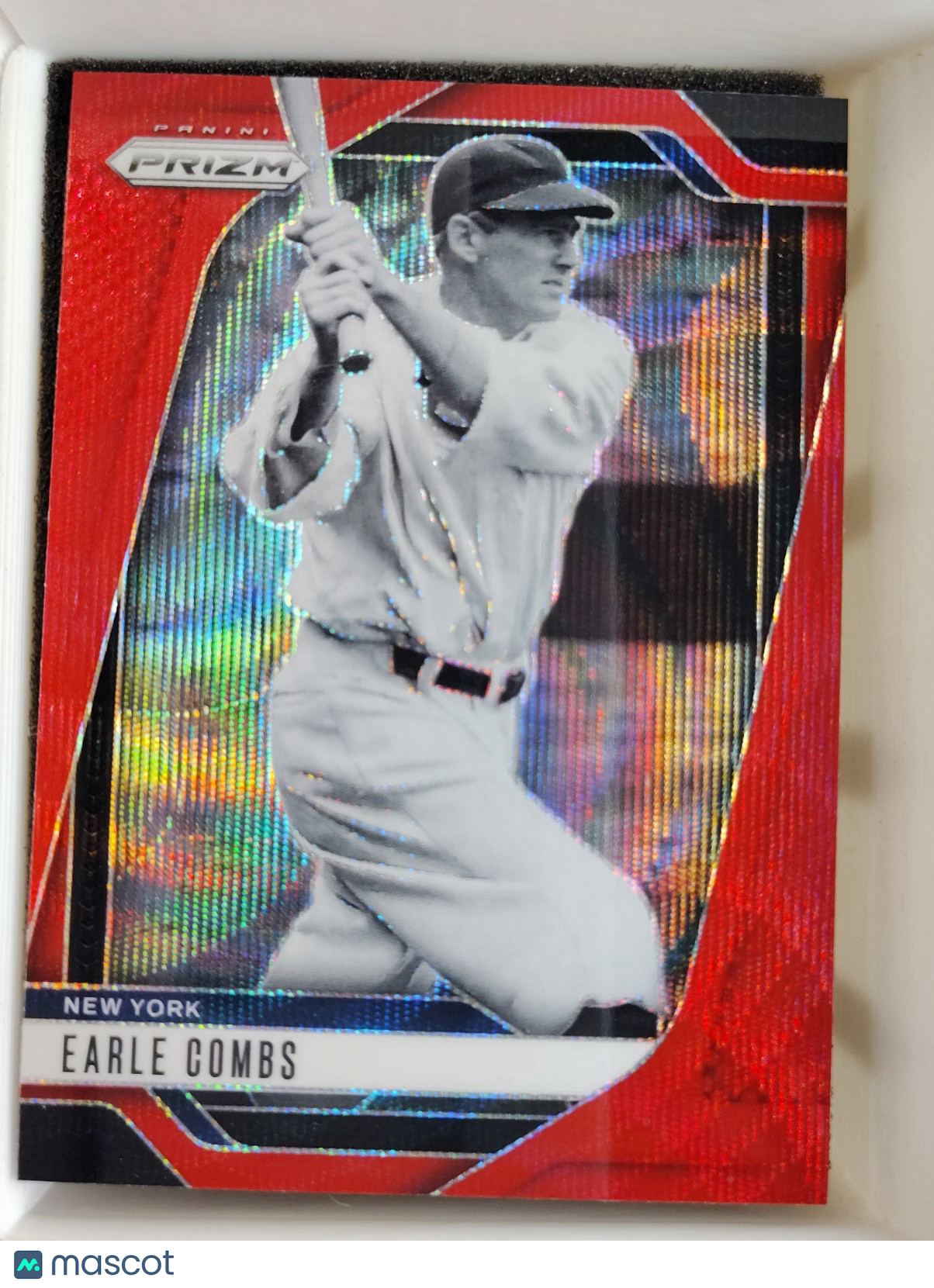 2025 Panini Prizm #276 Earle Combs Ruby Wave