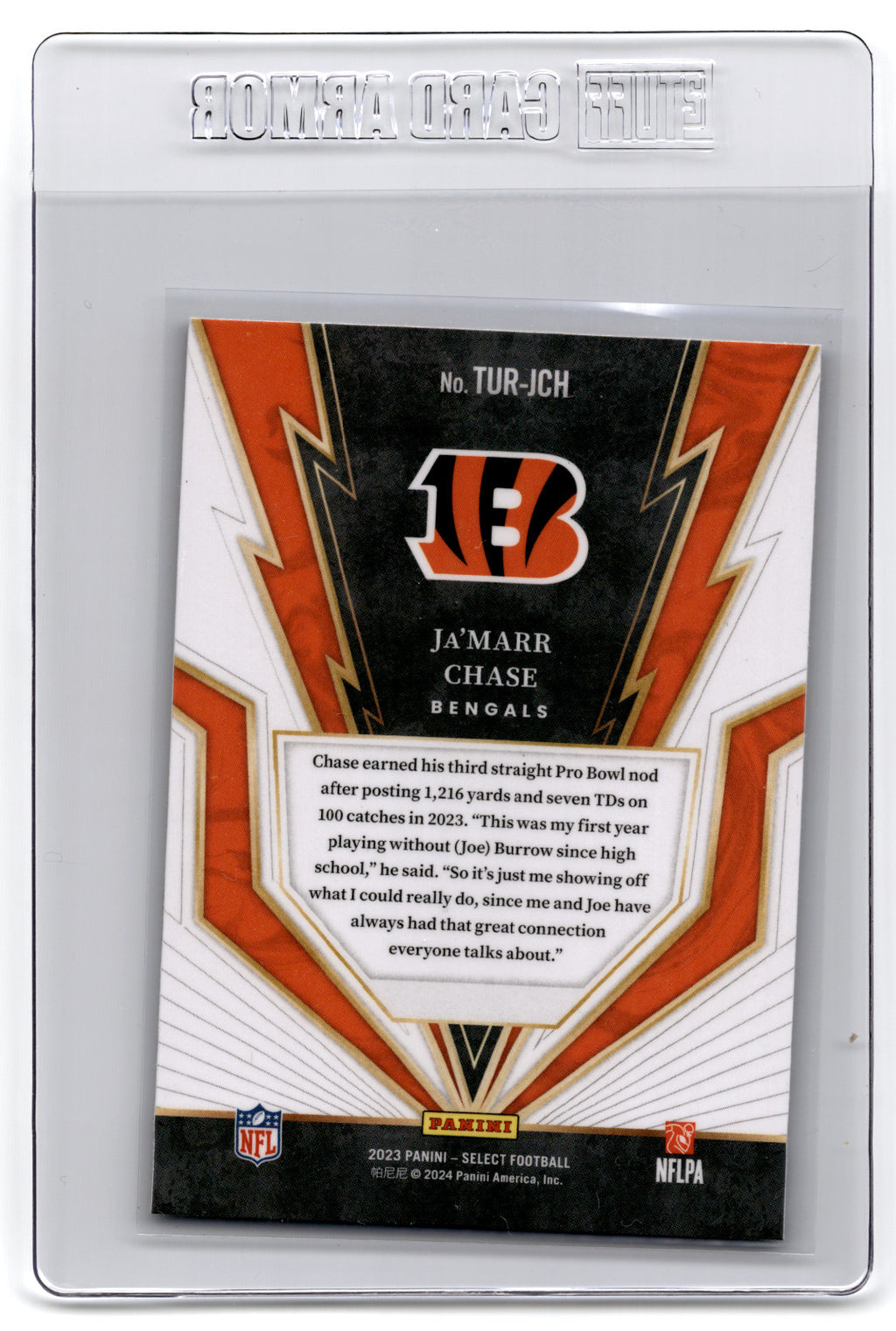 2023 Panini Select Football Turbo Charged Ja'Marr Chase #TUR-JCH