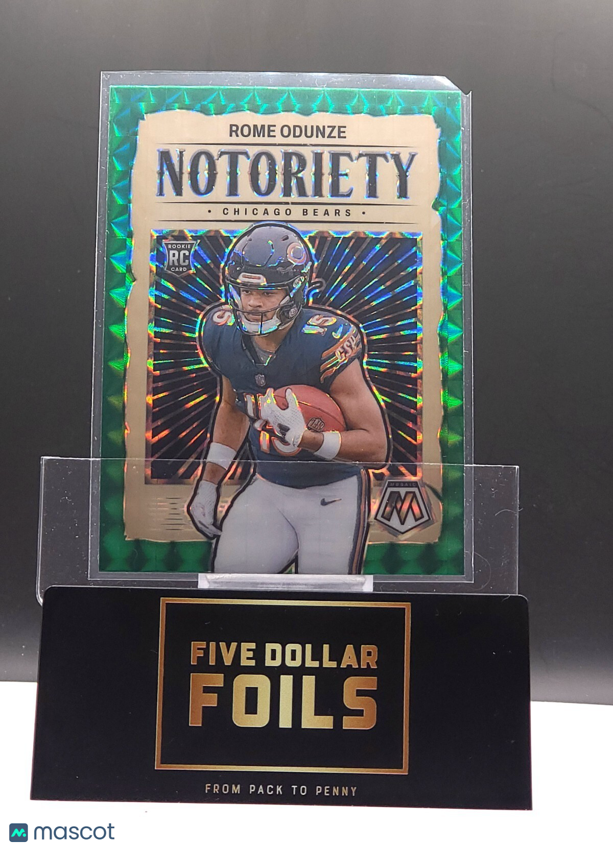 *Free Shipping @ $10* 2024 Panini Mosaic Notoriety #24 Rome Odunze Green Mosaic