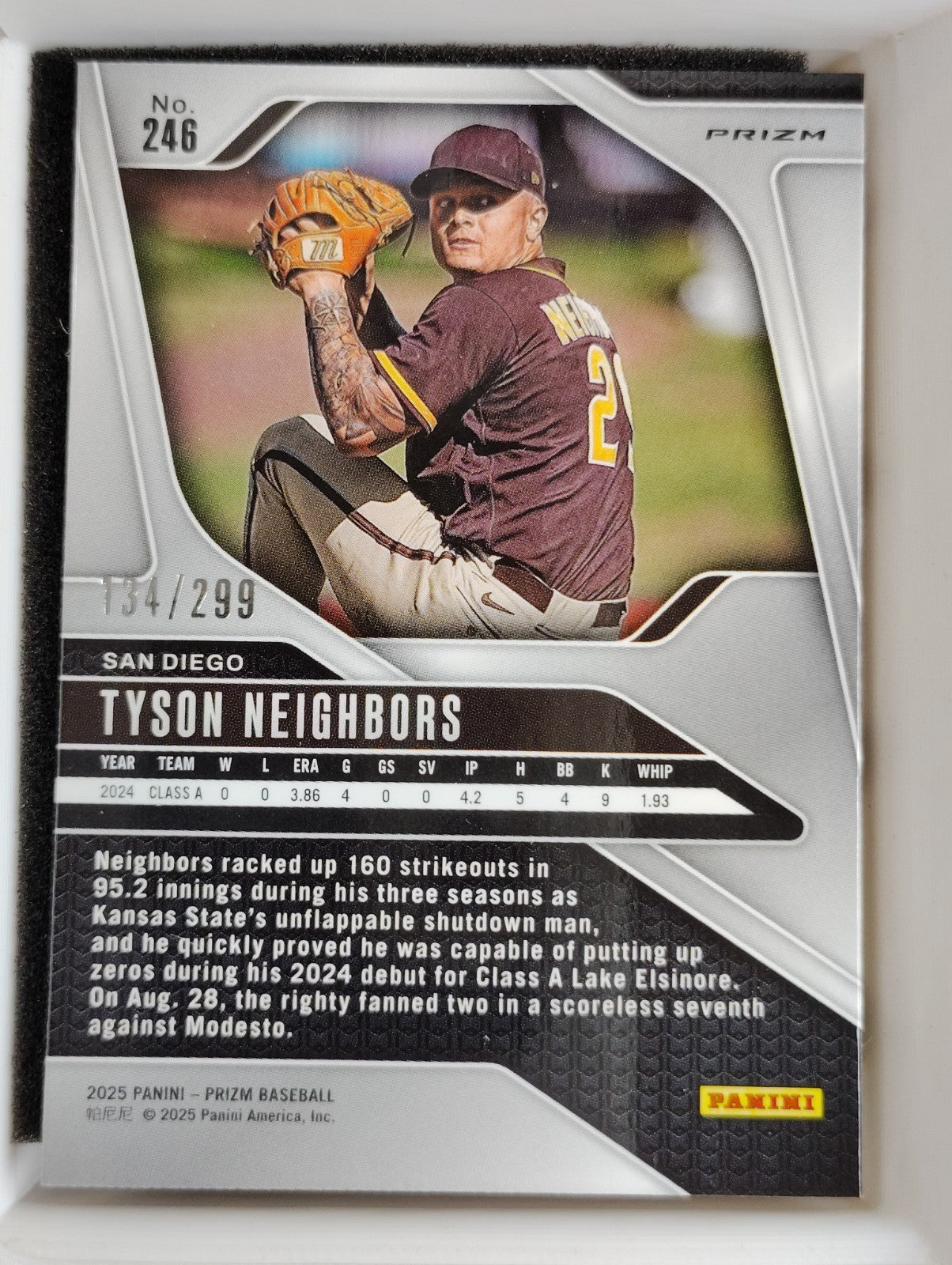 2025 Panini Prizm #246 Tyson Neighbors Red 134/299