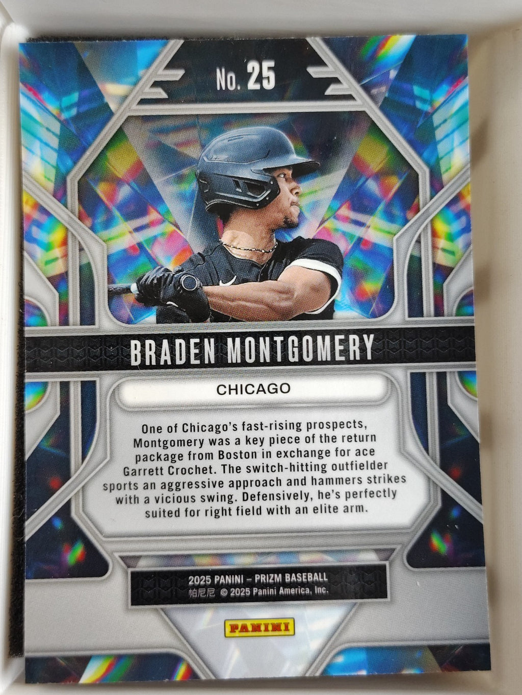 2025 Panini Prizm Prizmatic #25 Braden Montgomery