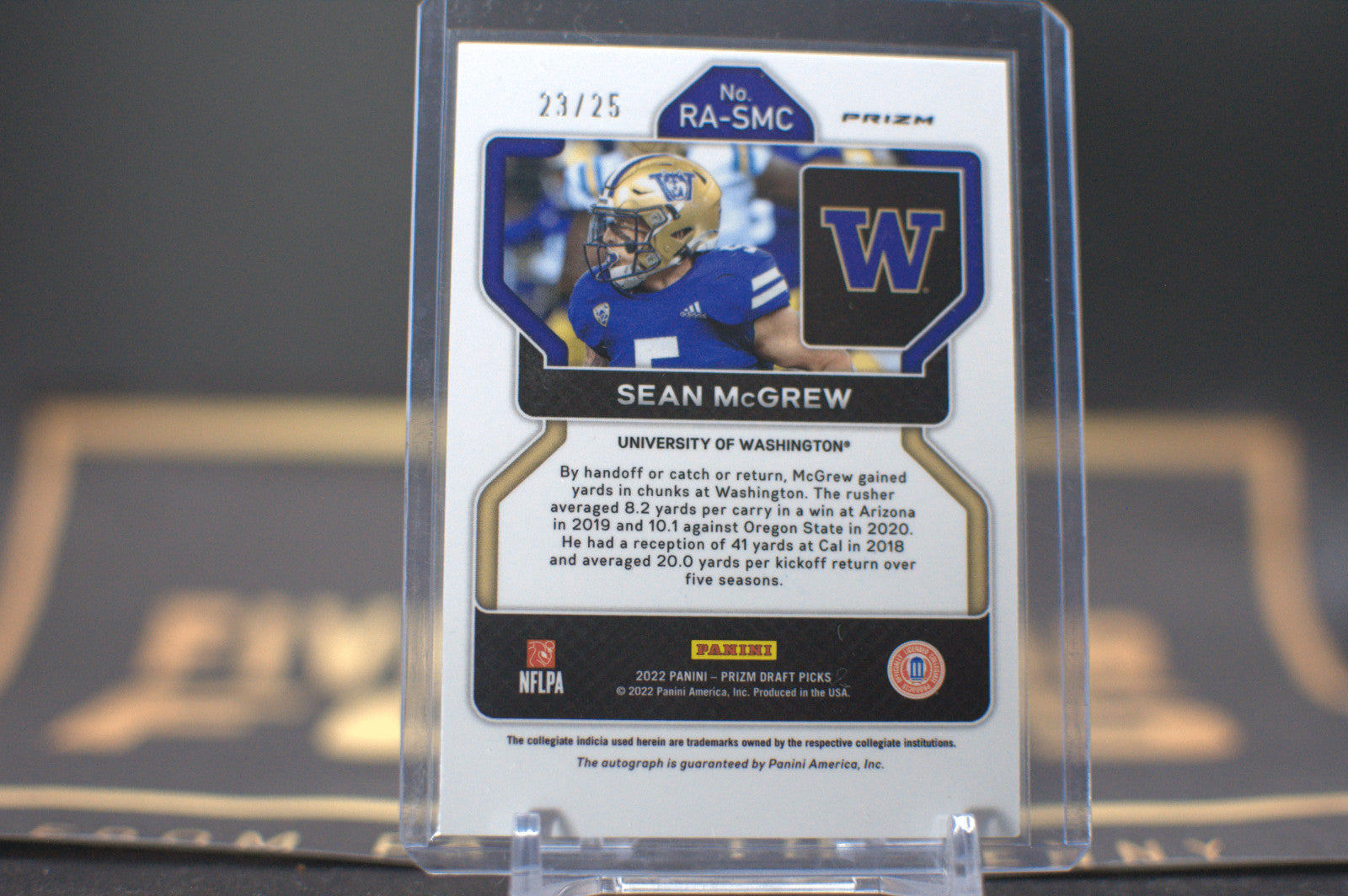 2023-24 PANINI PRIZM DRAFT PICKS : Sean McGrew #RA-SMC RC Mojo AUTO 23/25