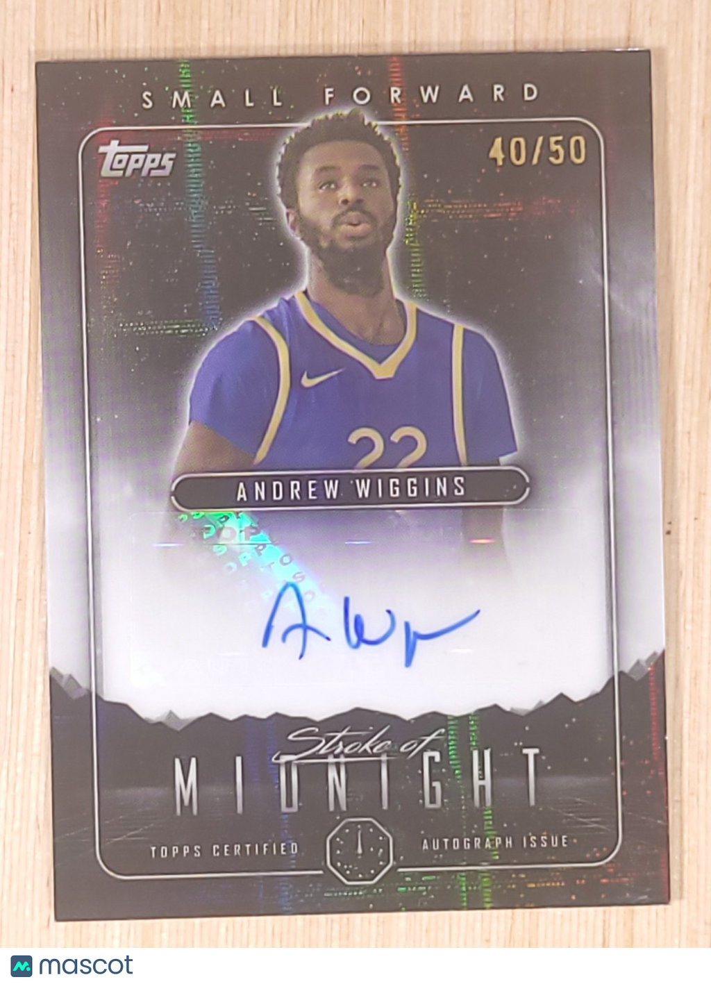 2023-24 Topps Midnight #SMA-AW Stroke of Midnight Andrew Wiggins 40/50