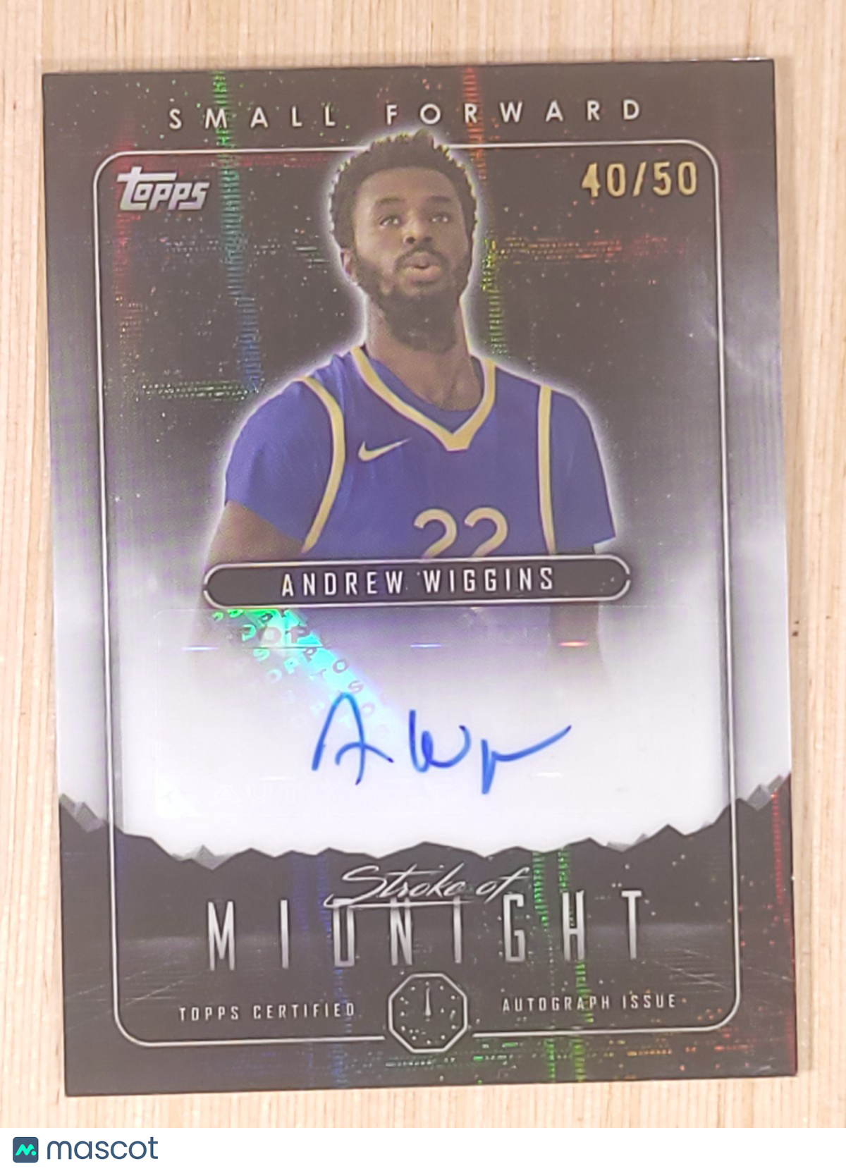 2023-24 Topps Midnight #SMA-AW Stroke of Midnight Andrew Wiggins 40/50