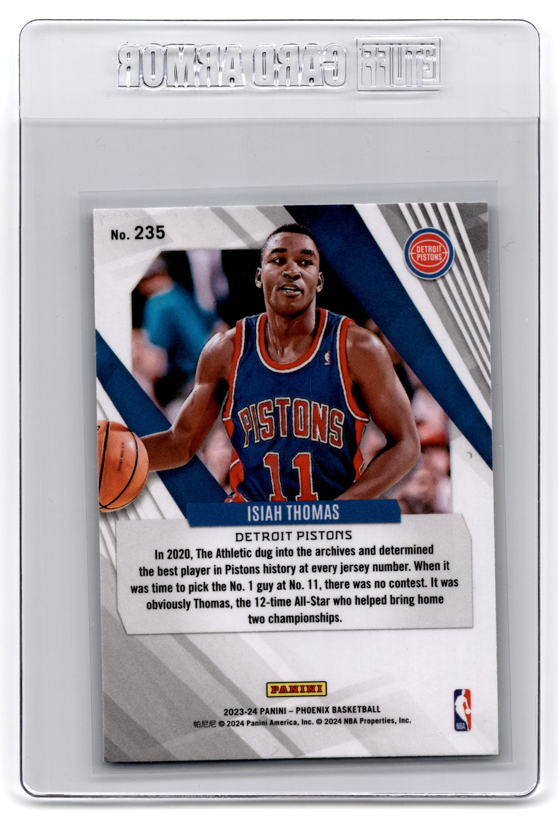 2023 Panini Phoenix Isiah Thomas #235 Teal Laser