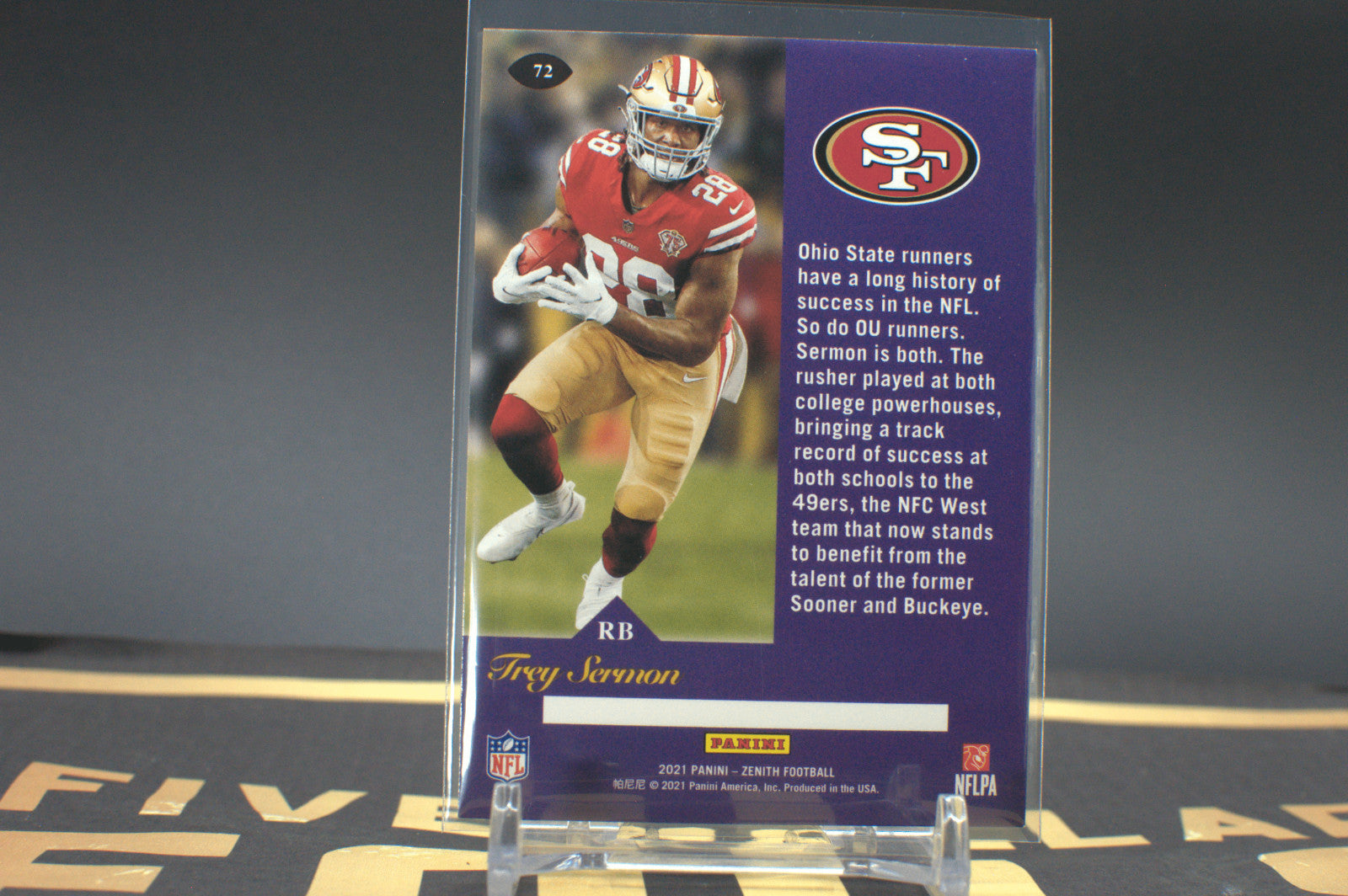 2021 Panini Zenith NFL Rookies Artist Proof Trey Sermon #72 10/10