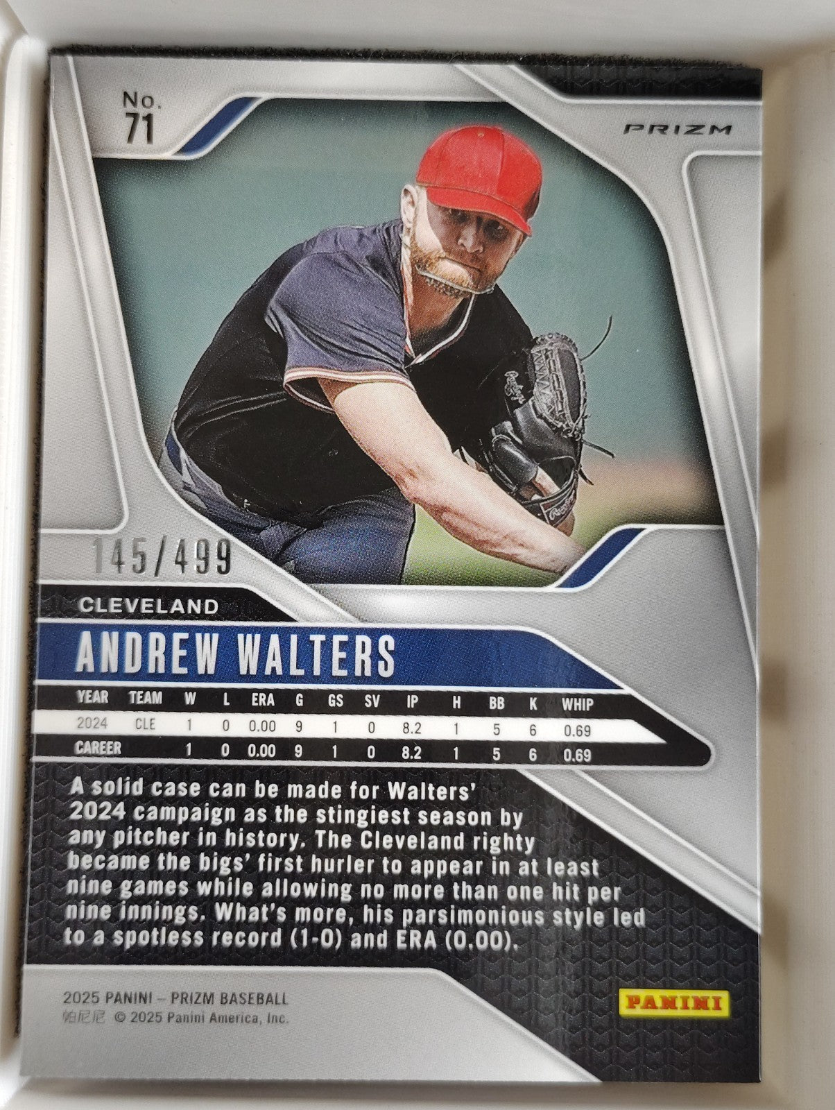 2025 Panini Prizm #71 Andrew Walters 145/499 Pulsar