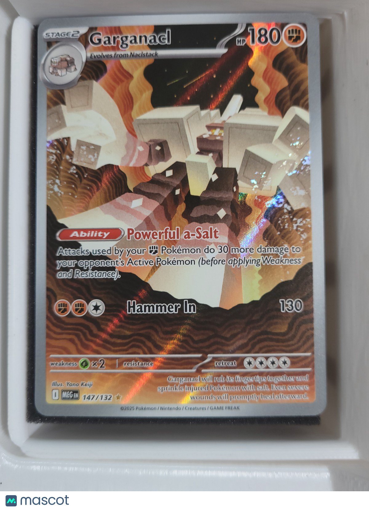 Pokémon TCG Garganacl 147/132 Holo Mega Evolution NM