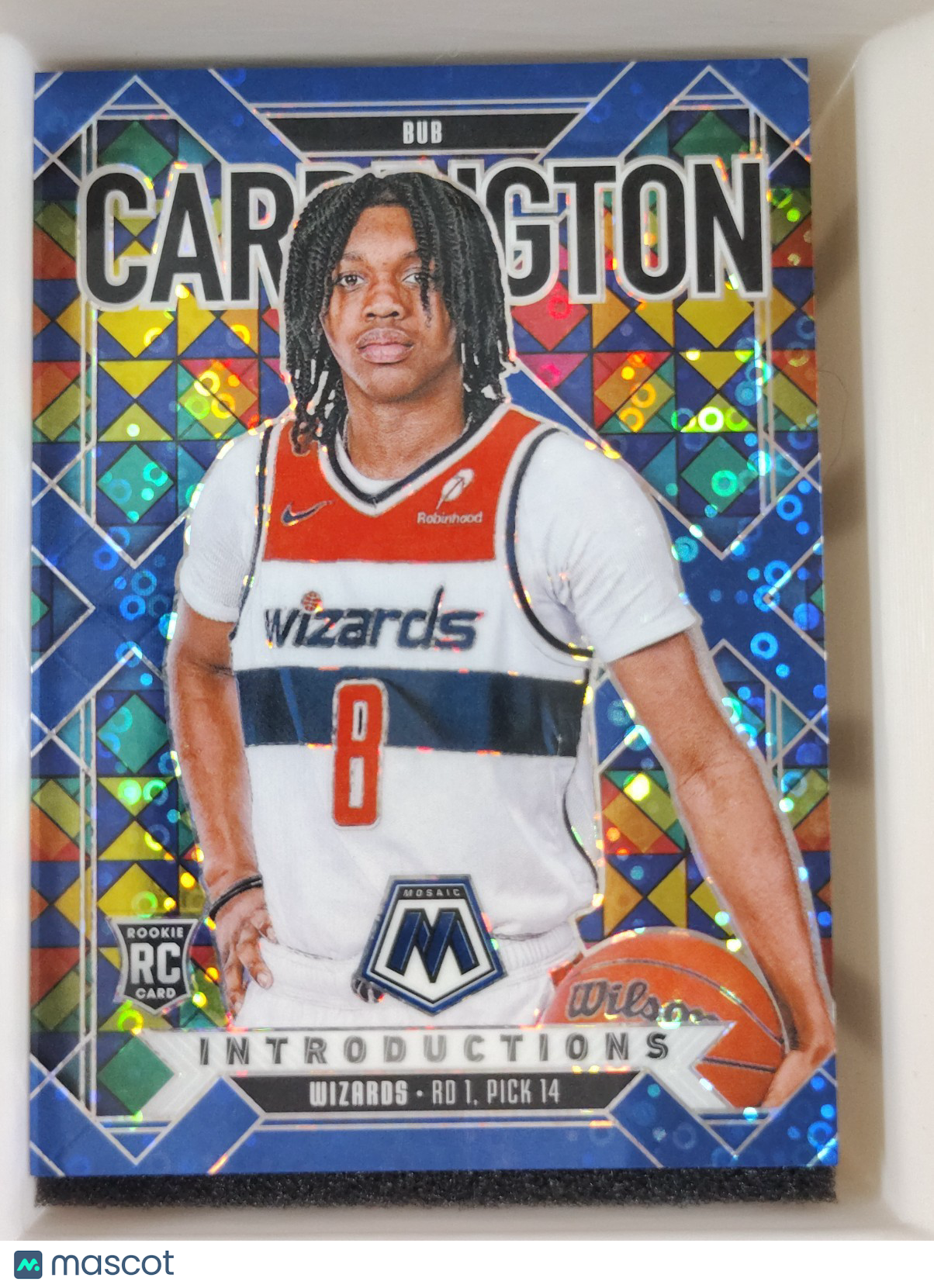 2024-25 Panini Mosaic Introductions #15 Bub Carrington Blue Fast Break 83/85