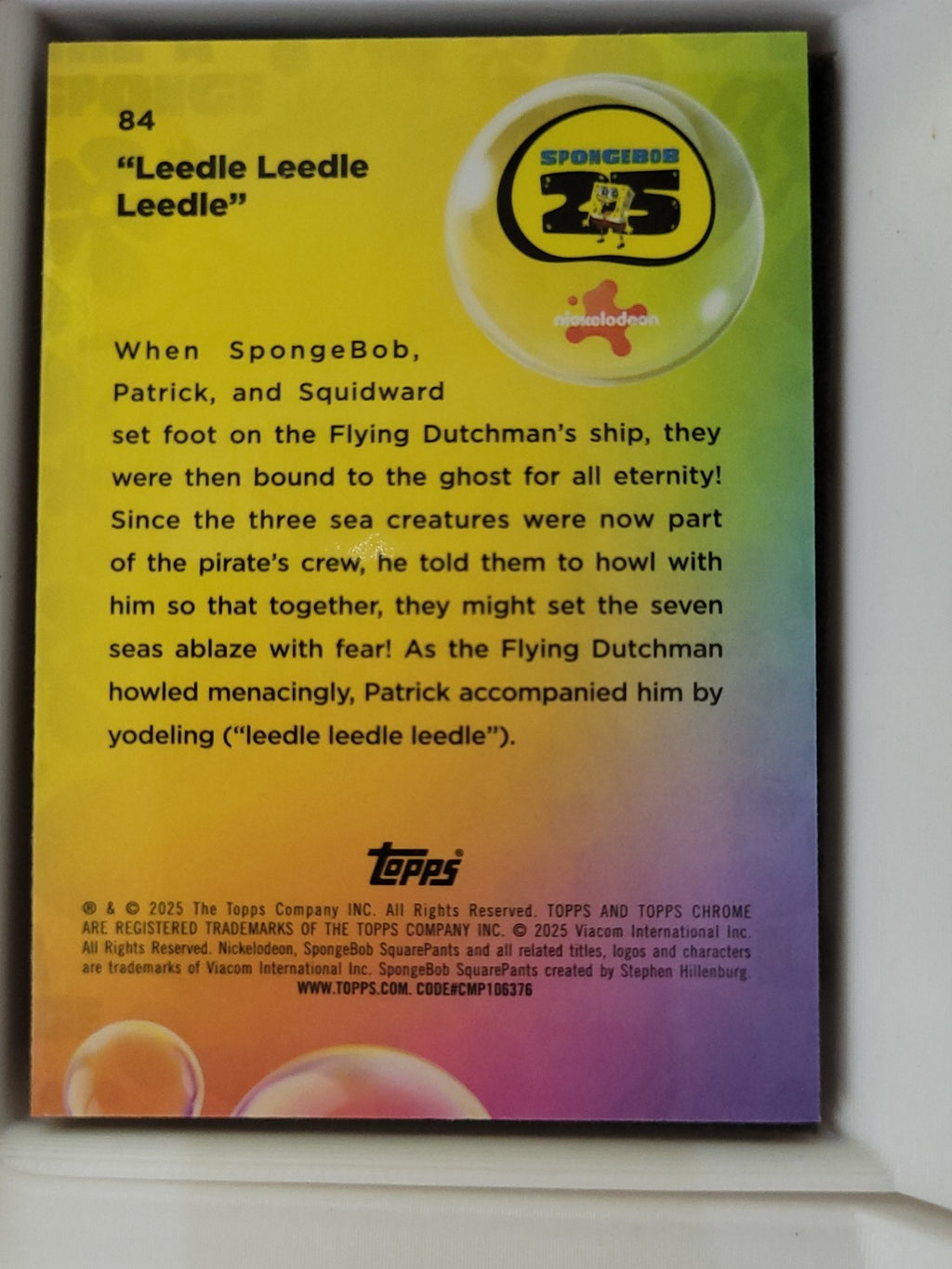 2025 Topps Chrome SpongeBob SquarePants Leedle Leedle Leedle Patrick Blue /150