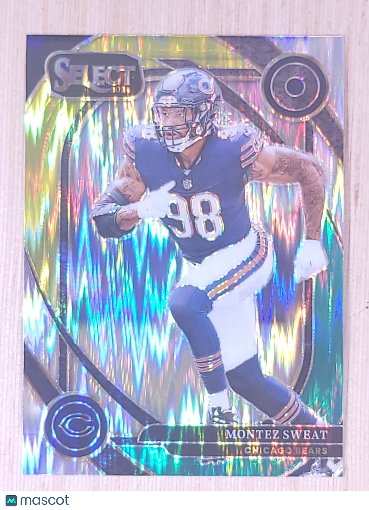 2024 Panini Select #284 Montez Sweat Club Level Green Yellow Shock