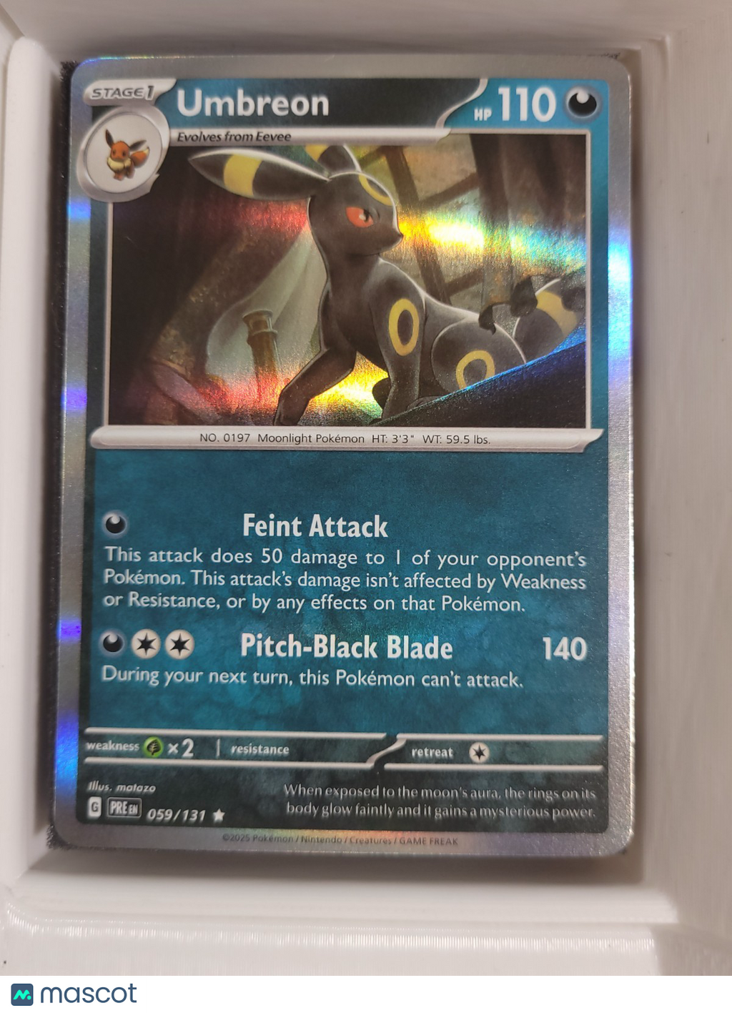 Pokémon TCG Umbreon 059/131 Holo Prizmatic Evolutions NM