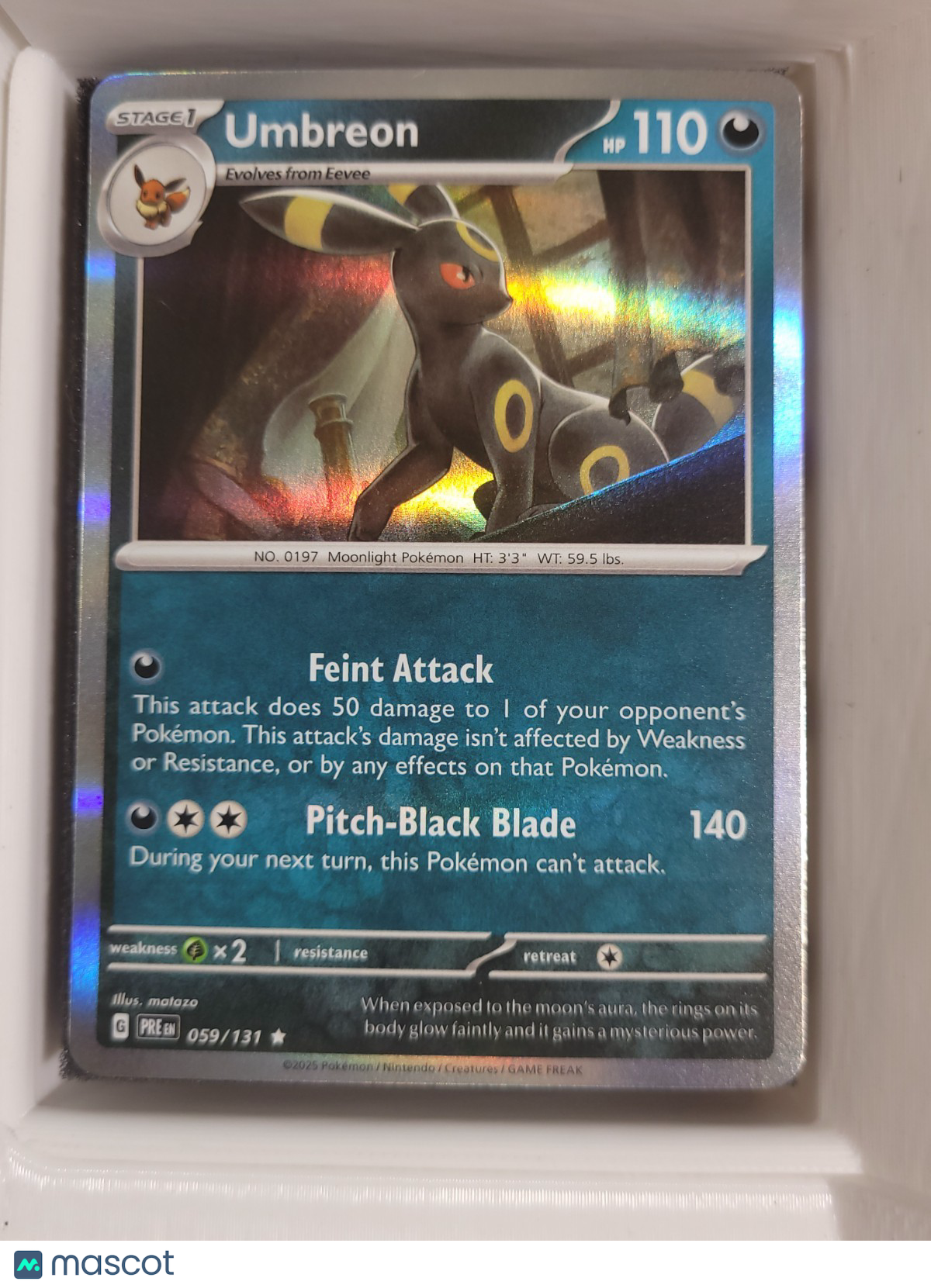 Pokémon TCG Umbreon 059/131 Holo Prizmatic Evolutions NM