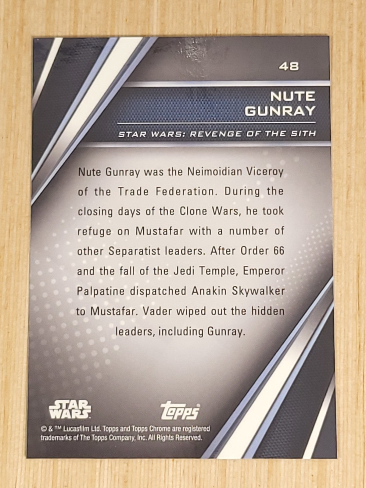 Nute Gunray - 2023 Topps Chrome Black Star Wars #48