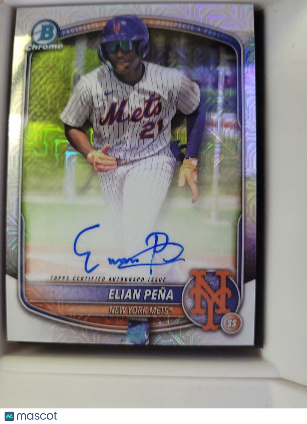 2025 Bowman Chrome Auto Elian Pena # BMA-EP Mojo