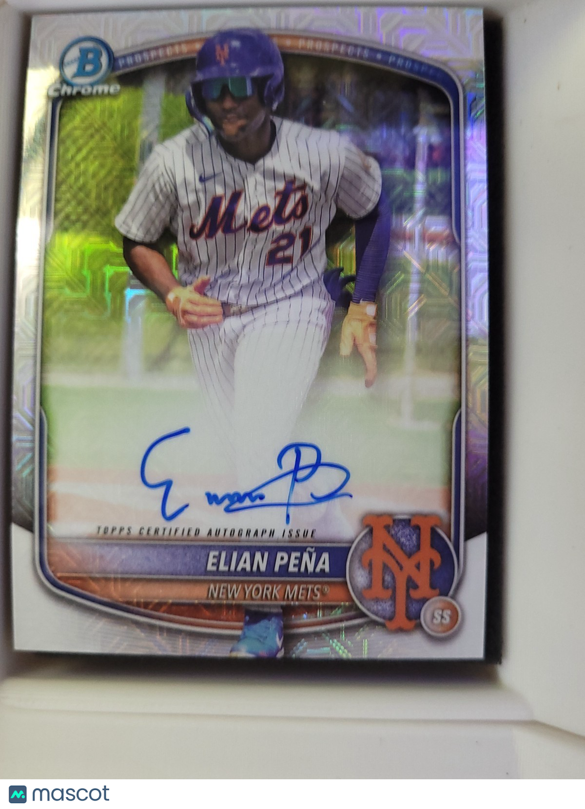 2025 Bowman Chrome Auto Elian Pena # BMA-EP Mojo