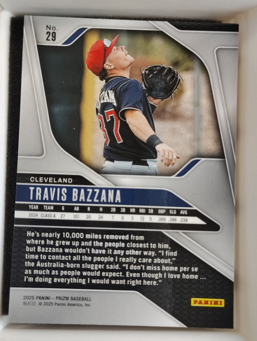 2025 Panini Prizm #29 Travis Bazzana