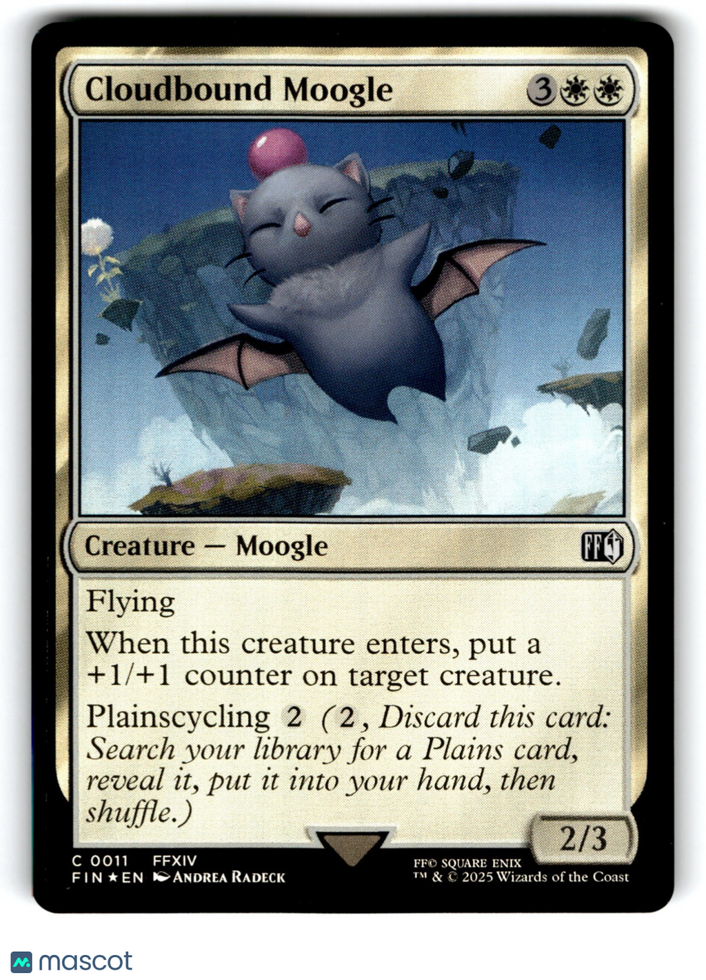 Final Fantasy Magic: The Gathering Cloudbound Moogle Foil