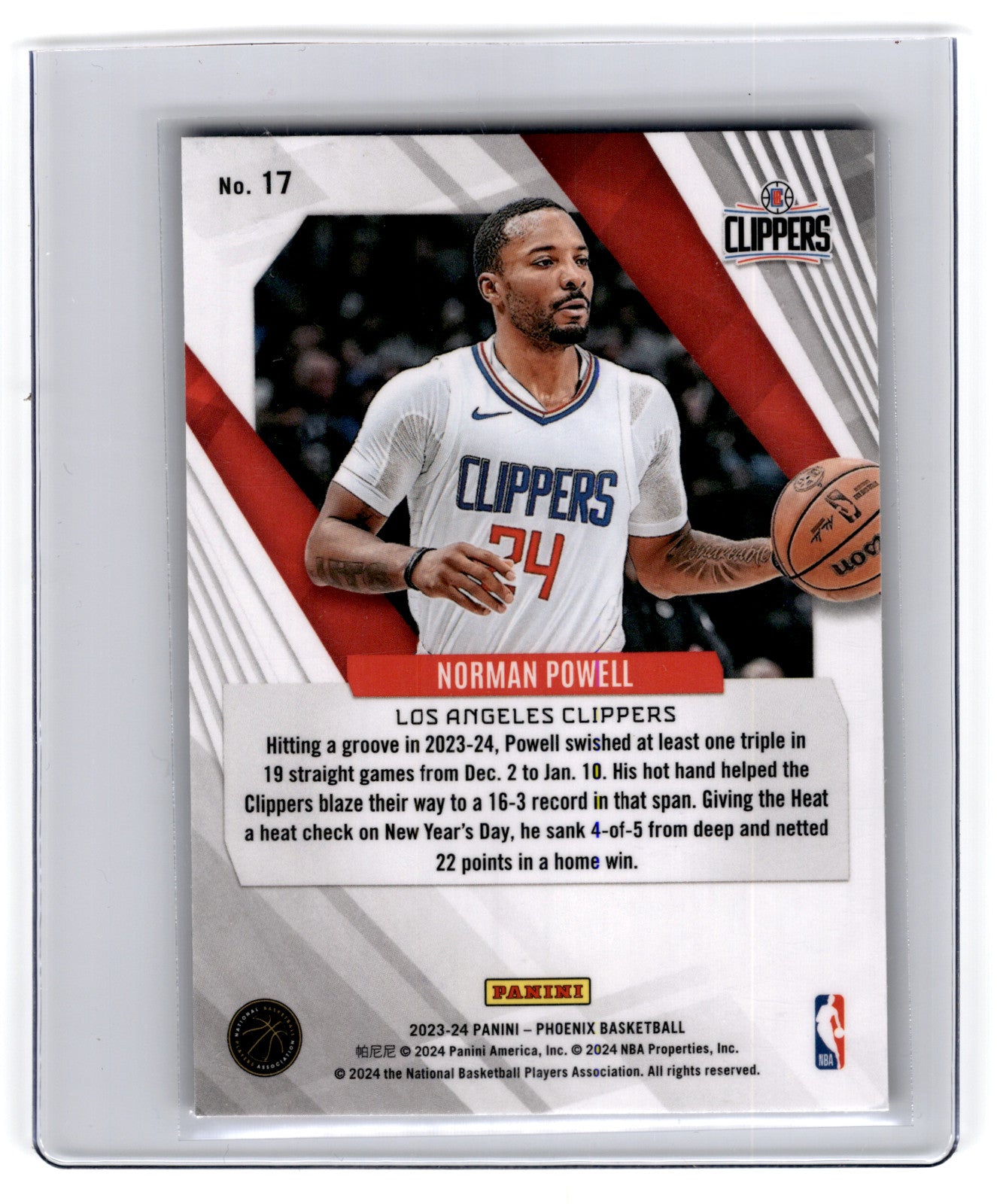 2023 Panini Phoenix Norman Powell #17 **Free Shipping @ $10+**