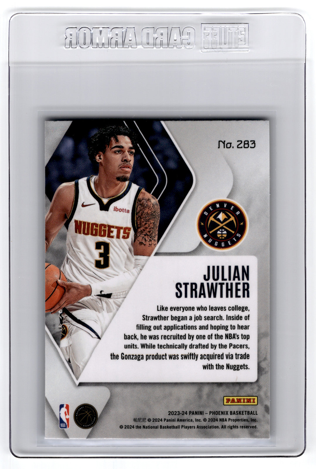 2023 Panini Phoenix Julian Strawther #283 **Free Shipping @ $10+**
