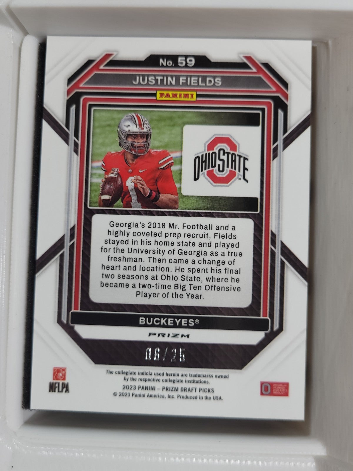 2023 Panini Prizm Draft Picks - Justin Fields #59 Mojo 06/25