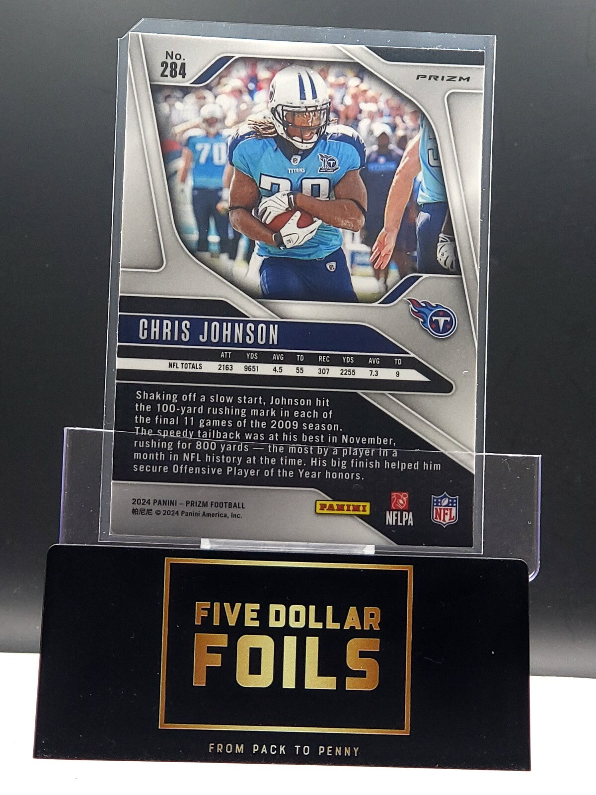 *Free Shipping @ $10* 2024 Panini Prizm #284 Chris Johnson Orange Disco