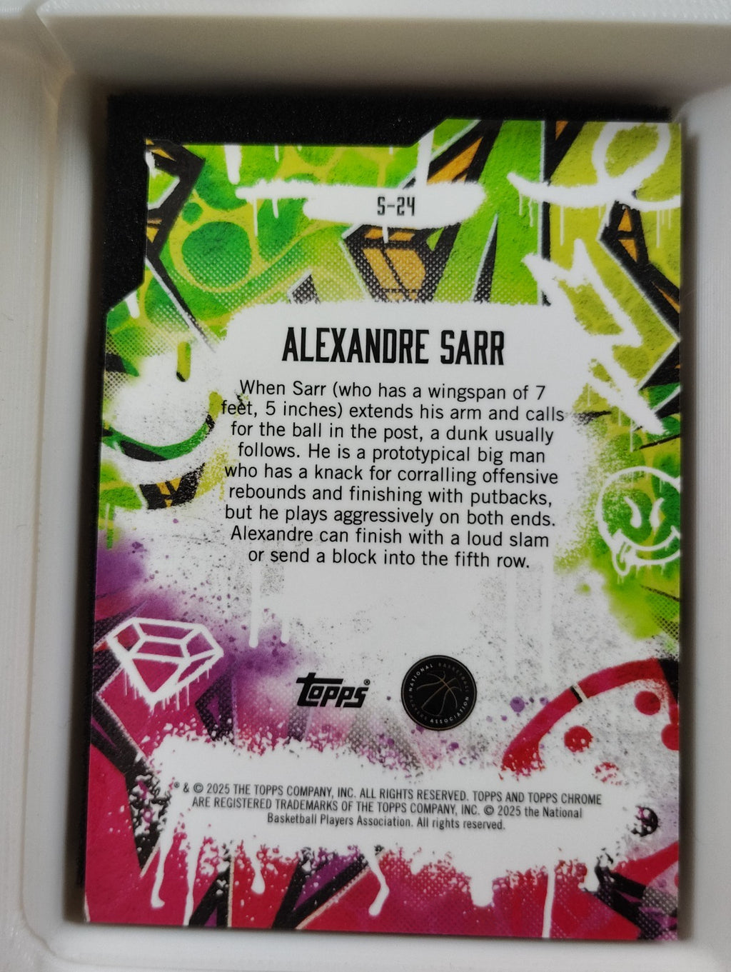 2024-25 Topps Finest Show Stoppers #S-24 Alexandre Sarr
