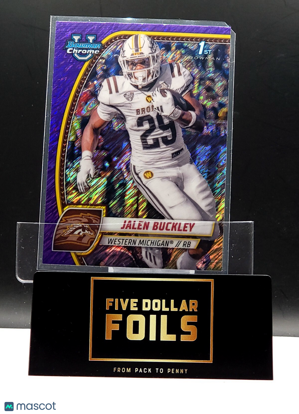2024 Bowman University Chrome - #86 Jalen Buckley Purple Shimmer