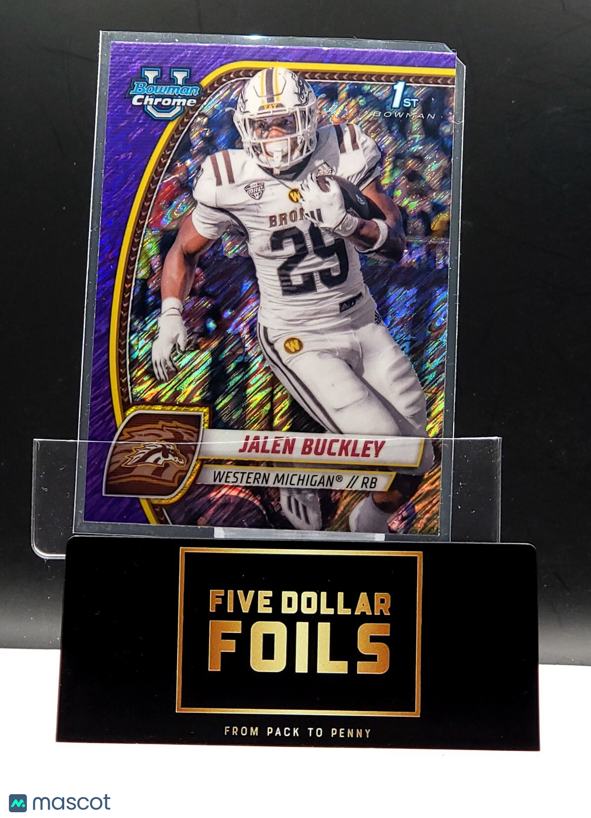 2024 Bowman University Chrome - #86 Jalen Buckley Purple Shimmer