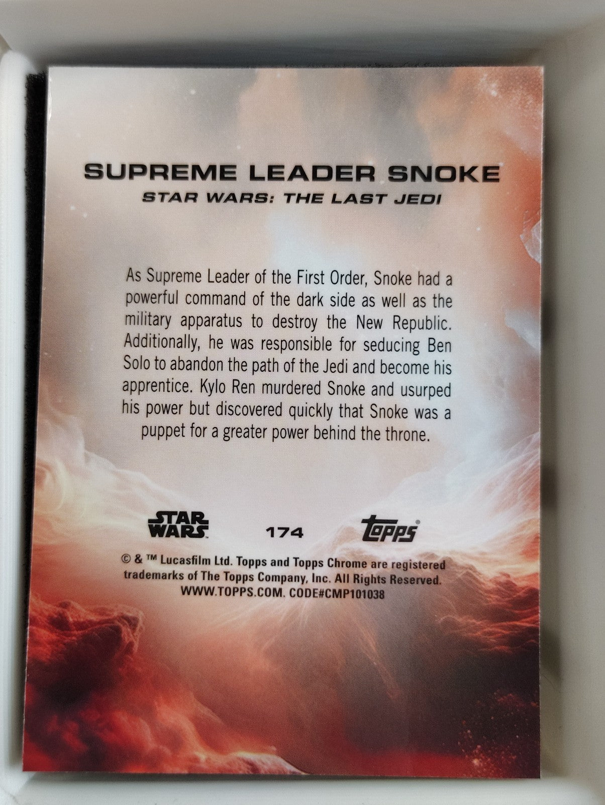 2025 Topps Chrome Star Wars #174 Snoke Ray Wave